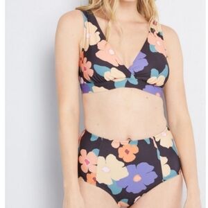 ModCloth Madison Bikini Swim Top Retro Bloom Size 1X